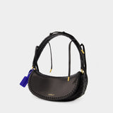 Edge Weaving Shoulder Bag - Off White - Leather - Black