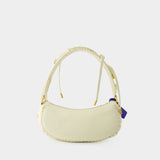 Edge Weaving Shoulder Bag - Off White - Leather - Beige