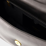 Jitney Puffer Crossbody - Off White - Leather - Black