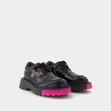 Calf Sponge Derby 1000 Black No Color Flat Shoes