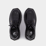 Calf Sponge Derby 1000 Black No Color Flat Shoes