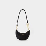 Logo Stamp Shoulder Bag - Off White - Leather - Black
