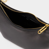 Logo Stamp Shoulder Bag - Off White - Leather - Black