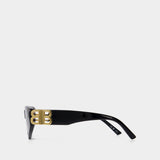 Bb0095S Sunglasses - Balenciaga - Black/Gold/Grey - Acetate