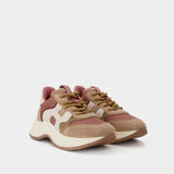 H585 Allacciato H Onda Sneakers in Grey and Purple Leather