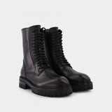 Alec Boots in Black Leather