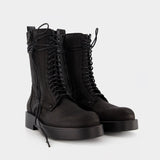 Maxim Ankle Boots in Black Leather