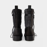 Maxim Ankle Boots in Black Leather