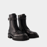 Cisse Combat Boots - Ann Demeulemeester - Leather - Black