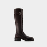 Lijsbet Boots - Ann Demeulemeester - Leather - Burgundy