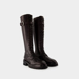 Lijsbet Boots - Ann Demeulemeester - Leather - Burgundy