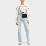 Skull Mini Bag in Black Smooth Leahter