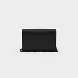 Skull Mini Bag in Black Smooth Leahter