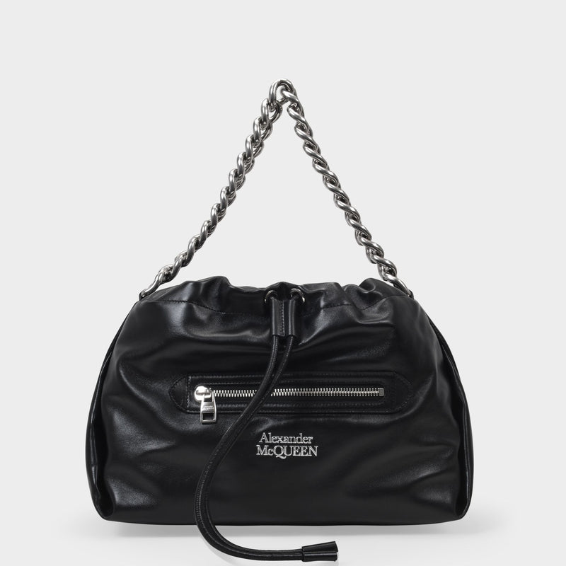 The Ball Bag in Black Leather