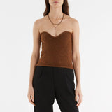 Pave Double Chain Necklace in Brass