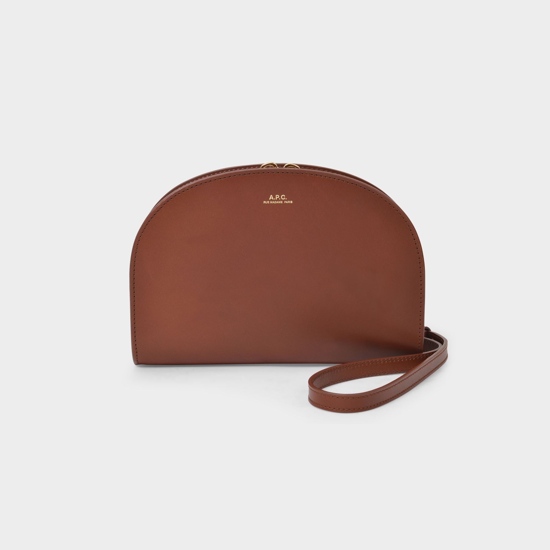 Demi Lune Clutch A.P.C. Hazelnut Leather