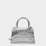 Hourglass Xs Bag - Balenciaga - Silver - Leather
