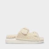 Hybrid Sandal in Beige Shearling