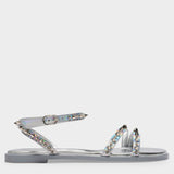 Sandals in Metallic Leather