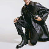 Stef Chelsea Ankle Boots in Black Leather