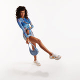 Marathon Runner Sneakers in Orange Leather