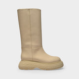 Boots in Beige Rubber