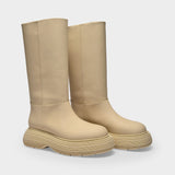 Boots in Beige Rubber