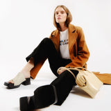 Hannah Clogs in Beige Leather