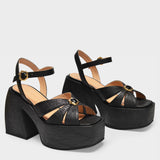 Bulla Aurora in Black Crackle Leather