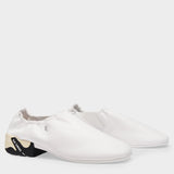 Solaris Low Baskets in White Leather