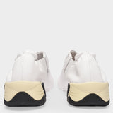 Solaris Low Baskets in White Leather