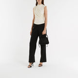 Dahlia 105 Bow  Sandals - Alexander Wang -  Black - Satin