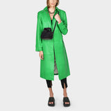 Leather Loop Baguette Bag in black leather