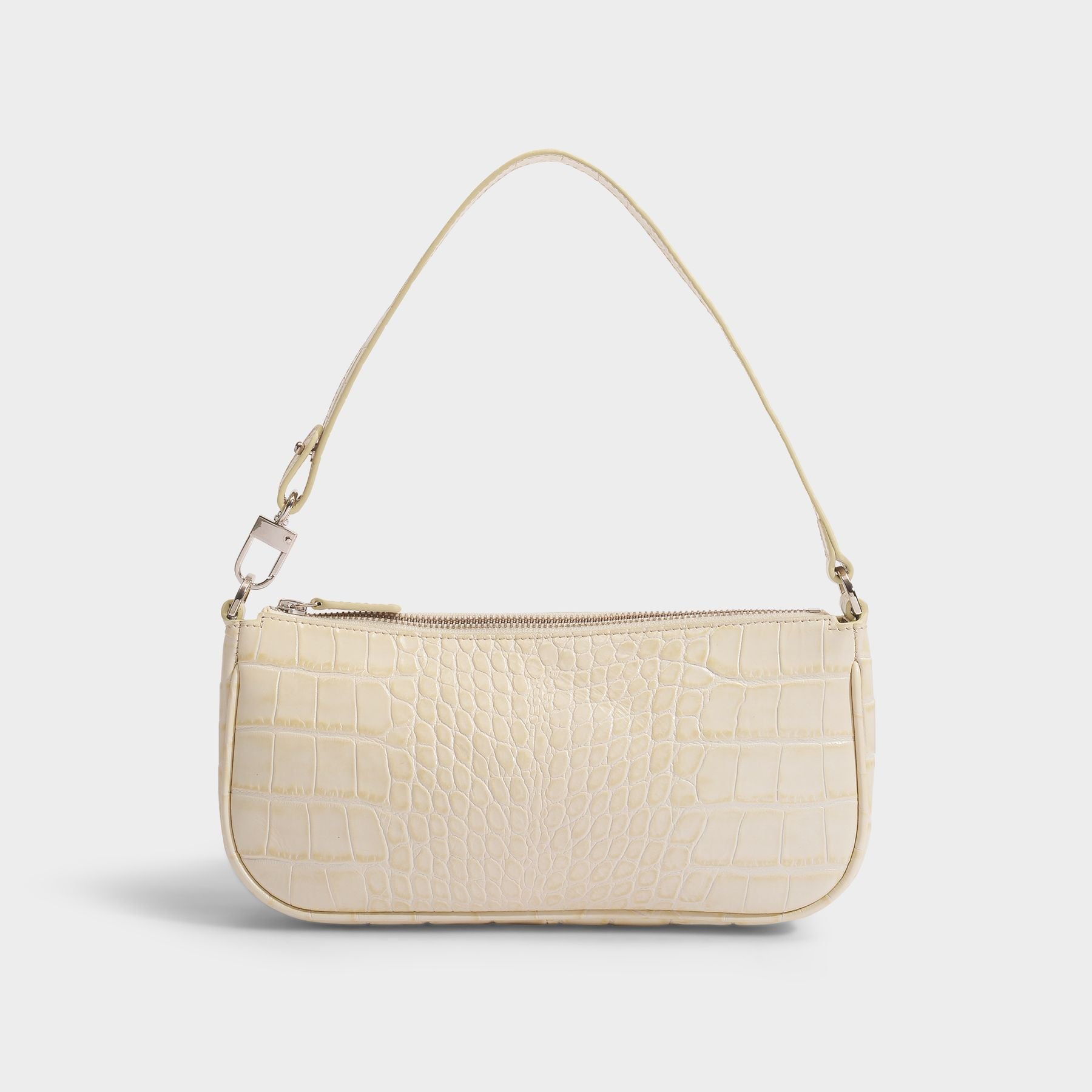 Mini Cream Croco Embossed Leather - BY FAR