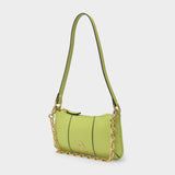 Mini Pita Bag in Green Leather