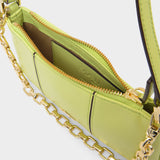 Mini Pita Bag in Green Leather