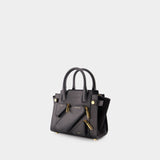 City Tote S Tote Bag - Off White - Black - Leather