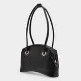 Circle Brot Bag in Black Leather