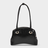 Circle Brot Bag in Black Leather