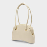 Circle Brot Bag in Beige Leather