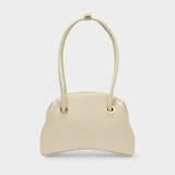 Circle Brot Bag in Beige Leather