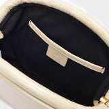 Circle Brot Bag in Beige Leather