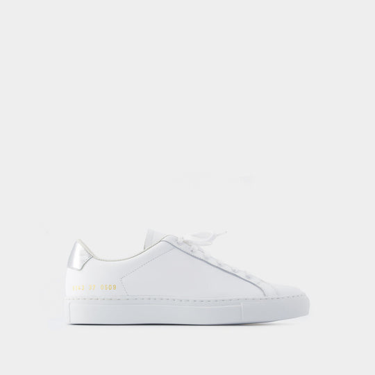 Retro Classic Sneakers - COMMON PROJECTS - Leather - White/Silver