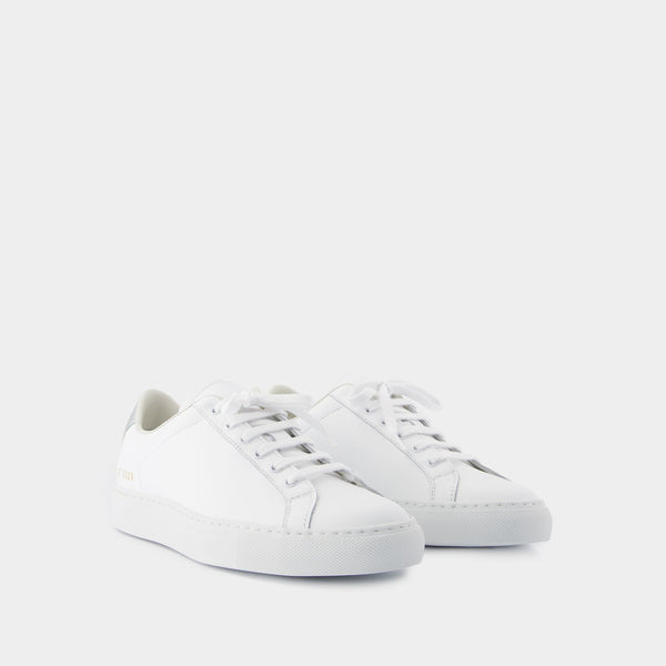Retro Classic Sneakers - COMMON PROJECTS - Leather - White/Silver