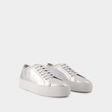 Tournament Super Shiny Sneakers - COMMON PROJECTS - Leather - Silver