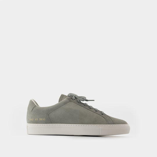 Retro In Suede Sneakers - COMMON PROJECTS - Leather - Green