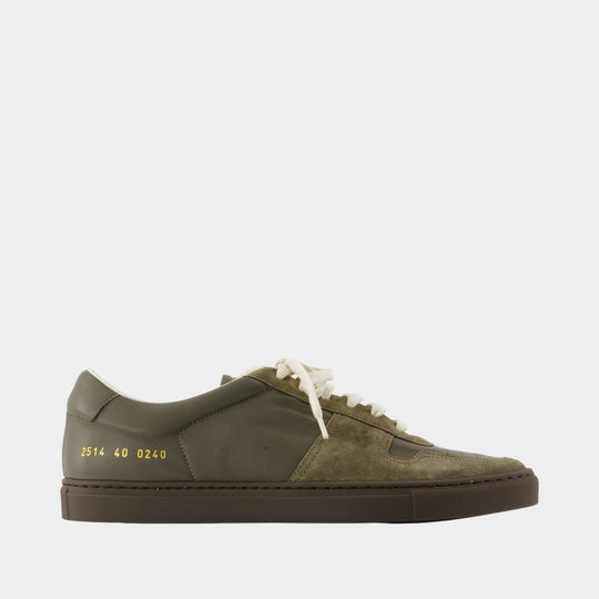 Bball Slim Gum Sneakers - COMMON PROJECTS - Leather - Green