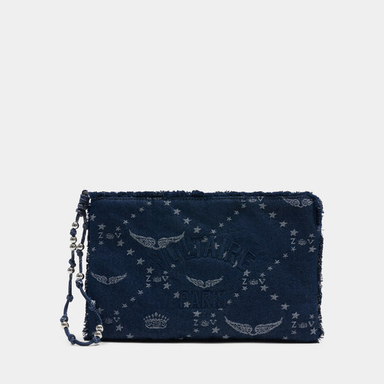 Angel clutch bag - Zadig &amp; Voltaire - Cotton - Blue