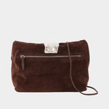 Cuff Clutch - Staud - Leather - Brown