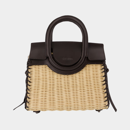 Maude Mini Wicker Carryall Bag - Staud - Raffia - Neutral